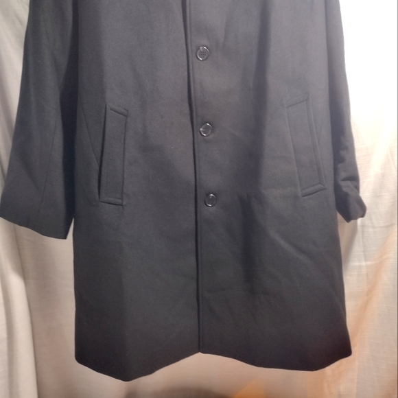 Hammer Anvil Los Angeles Black Wool Blend Over Coat - Picture 5 of 16